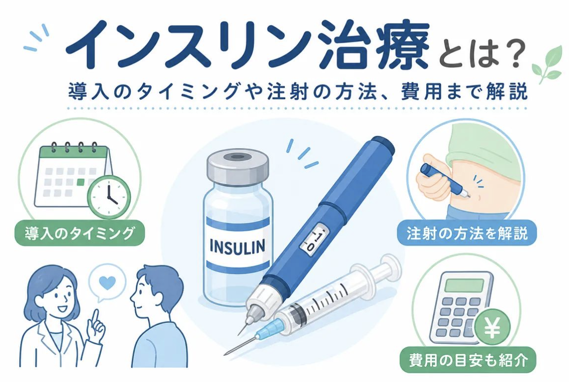 インスリン治療とは？種類・始める目安・打ち方・副作用をわかりやすく解説